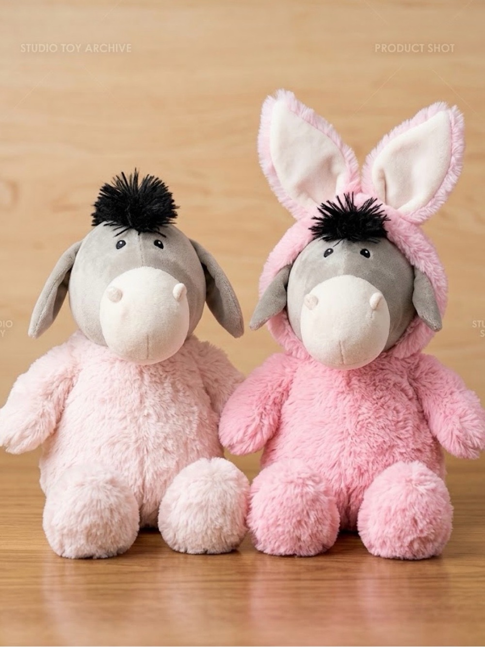 Animal Adventure Plush Donkey in Pink Bunny Costume NWT